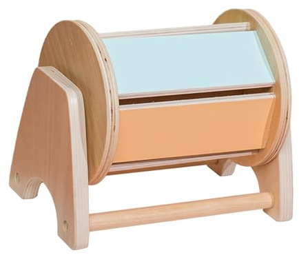 Montessori Rotierende Trommel Aus Holz, Rollende Textiltrommel für Kinder, Kleinkinder