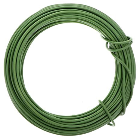 BESPORTBLE Liens de Jardin Vert en TPR et Fer, Surface Lisse, 1 Rouleau