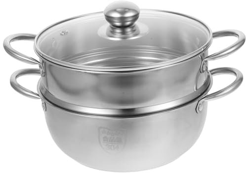 DECHOUS 1pc Stainless Steel Induction Cooker Soup Pot Versatile Home Steam Pot for Cooking Boiling and Steaming Food Grade Design for Induction and Gas Cookers Random Style