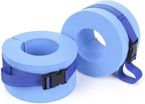 RPixc Zwei Schaumstoff-Schwimmmanschetten, Unterwasser-Aerobic Schwimmring Fitness-Trainingsset, mit Schnellverschluss-Knopf, geeignet für Kinder und Erwachsene Schwimmen Fitnesstraining