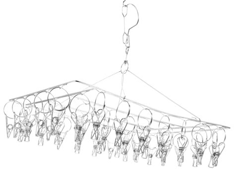 TINEASUR Étendoir à Chaussettes Cintre à Linge Support pour sous-vêtements Cintre à Chapeaux Organisateur De Placard avec Pinces Robustes