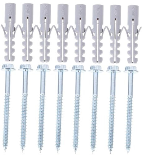 ULTECHNOVO 10juegos Tornillos Montaje TV Soporte Pared Resistente Anclajes Pernos TV Anclajes Ladrillo Tornillos Soportes Expansión Campana Extractora