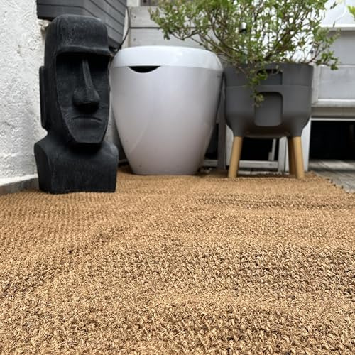 Bâche de sol ou clôture en coco avec 100 % occultation / sol / rideau ; tapis de sol, rideau d'occultation / pour jardin, terrasse et extérieur / 100 % fibre de coco naturelle (1 x 3 m)