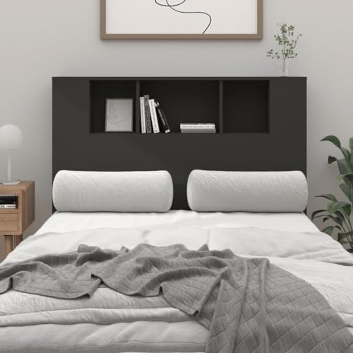 Betten & Zubehör, Kopfteile & Fußteile, Kopfteil, Schrank, Schwarz, 120 x 18,5 x 102,5 cm