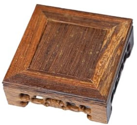 EINES Supporto per Piante, Alzata per Vasi da Giardino Base Quadrata Cava Ornamenti Artigianali Base Vaso di Fiori in Legno Massello Portavasi per Ingresso Soggiorno