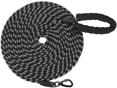 Longe pour Chien - 10M 20M Laisse avec Clip Carabiner et Poignée Rembourrée Longe Chien, Laisse Réfléchissante pour Chiens de Petites à Grandes Taille (20M)