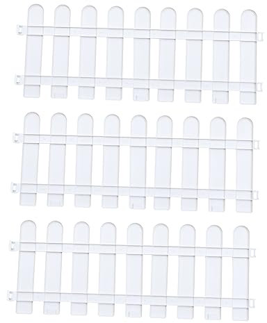 GANAZONO 5 Pièces la barrière Lampes solaires extérieures Bordure de Bordure de Jardin Decoration Fete clôture Jardin clôture décorative de Jardin Bordure de terrasse en Plastique Blanche