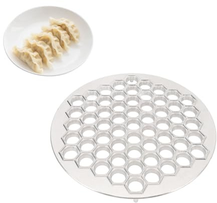 Russian Dumpling Maker, 61 Hole Pelmeni Press | Aluminum Alloy Construction, Uniform Ravioli Shape, Dishwasher Safe, Home Kitchen Use