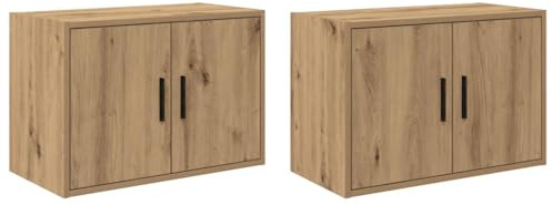 vidaXL Garagen-Wandschränke 2 STK. Artisan-Eiche Holzwerkstoff