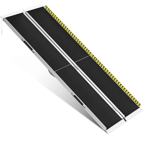 Rollstuhlrampe Tragbare Rollstuhlrampe 7 Fuß, klappbare Behindertenrampe aus Aluminium, Rollstuhlrampen for Türschwellen, Rollstuhlrampen Rollstuhl Rampe