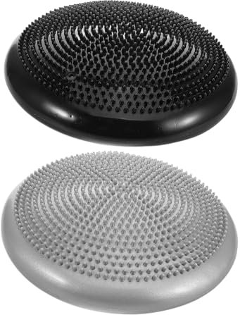 Supvox 2stücke Ballmatten-pad Aus Aufblasbar Für Yoga Und Fitness Rutschfeste Basis Für Balance-training Für Home-workouts Und Büroumgebungen Bequemes Sitzkissen Mit Massagefunktion