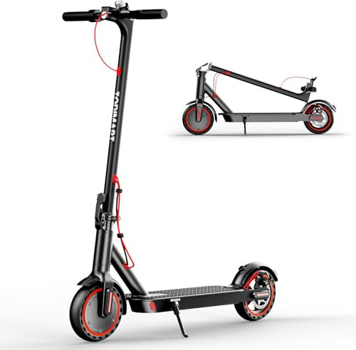 TODIMART T3 Patinete Eléctrico Ultraligero, 350W-600W Motor, Autonomía 30KM-Máxima 25 km/h, Homologado CE con Sistema de Frenado Doble para Desplazamientos Diarios-con App