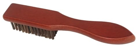 HAPINARY Tragbare Bartbürste Holz Nylon Kompakt Klein Rutschfester Griff Multifunktionale Bartpflegebürste für Männer Friseursalon Haarschneidebürste