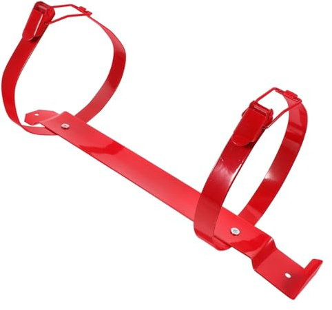 SHINEOFI Supporto per Estintore in Ferro Rosso Multifunzionale e Salvaspazio Regolabile per Montaggio a Parete in Magazzini e Fabbriche