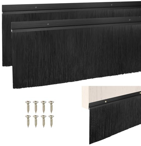 M METERXITY Paquete De 2 Escobillas 39 L x 6.9 A En Forma De H Negro