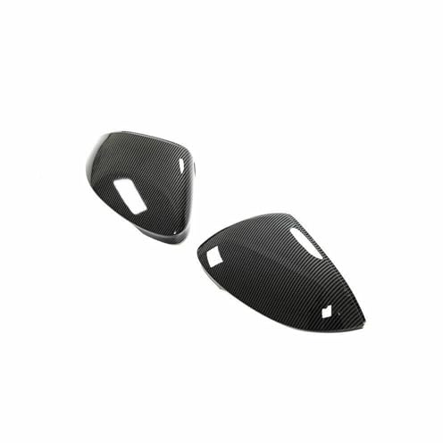 Mirror Covers Cap For VW For Golf 8 For MK8 For R For GTI For RLine For WLane Assist 1Pair Side Wing Rearview Mirror Cover Housing Door Mirror Cover Cap(Carbon Fiber Look)