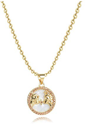 Gold Zodiac Constellation Star Sign Astrology Sparkling Opalite Pendant Necklaces Christmas Birthday Jewellery Gift for Women Daughter Granddaughter Family