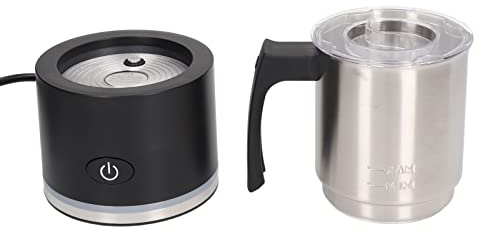 Haofy Montalatte Elettrico Brocca in Acciaio Inossidabile da 250 Ml con Funzionamento Silenzioso e Design Staccabile per caffè Domestico, Routine Mattutina, Piccola (BLACK)