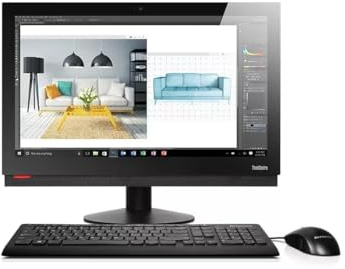 Lenovo ThinkCentre M910Z Tout en Un PC de Bureau, 21.5in Computer, Intel Core i7-7700, 8 Go de RAM, 256 Go SSD, HDMI, US Clavier QWERTY, Win11 Pro (Rénové)