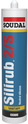 Silirub 2S - Neutrale Silikondichtung - Soudal - 290 ml kartusche, Weiß