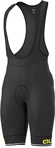 Alè Salopette Invernale Termica Ciclismo Blend Solid (XL, Nero-Giallo Fluo)