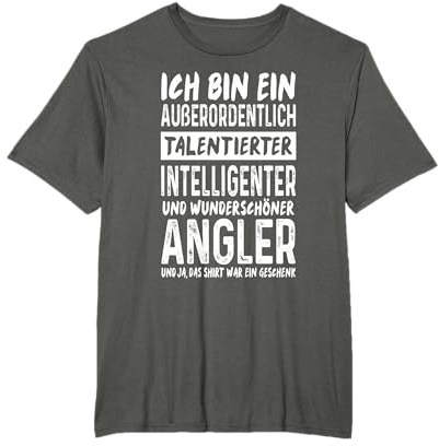 Lustige Angler Geschenke by LC - Herren - Schwarz - S - Kurzarm - T-Shirt - Angeln - Casual Fischen T-Shirt