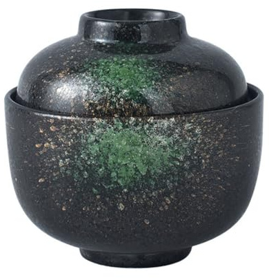 Doitool Japanischer Keramik Eintopftopf Mit Deckel 4.09X4.09X3.62In Haushalts Dampf Eierbecher Und SuppenschüSsel FüR Suppe Dessert Und KüChen Gebrauch