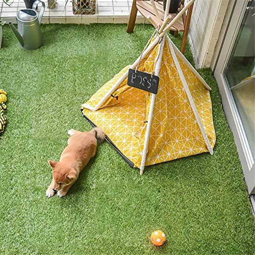 XQKXHZ Rasenteppich Kunstrasen Meterware Rasenteppich Außen Und Innen Grün Wetterfest Kunstrasenteppich Outdoor Für Balkon Terrasse Garten,Mit Rutschfester TPR-Latex-Unterseite,1x3m