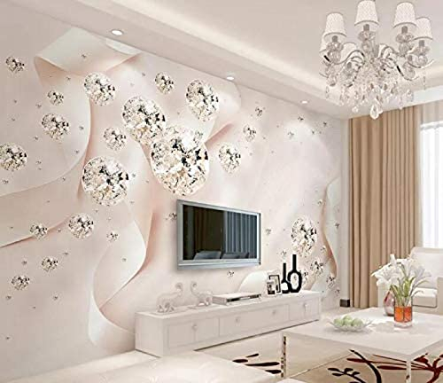 XLMING Diamante brillante 3D Wg Decoración Fotomural sala Sala de estar Pared Pintado Papel tapiz no tejido-430cm×300cm