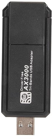 Fockety Adaptador de red WiFi 6E USB, 3000 Mbps, tribanda, 6 GHz/5 GHz/2,4 GHz, tarjeta de red inalámbrica Gigabit 802.11ax USB 3.0, compatible con tarjeta WiFi 10/11, para PC de sobremesa, #311