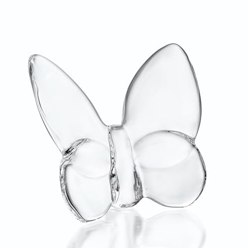 kanpura Figurine de Papillon Volant en Cristal - Collection de Papillons en Verre taillé - Figurine de Collection (Transparent)