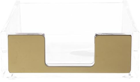 EXCEART Transparenter Acryl Notizblockhalter Mit Organizer Für Büro Und Zuhause Kompakte Aufbewahrung Für Memo Pads Büroklammern Und Kleine Schreibwaren Langlebig Und Kratzfest Stilvoller