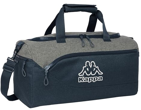 Safta KAPPA DARK NAVY - Bolsa de Deporte, Mochila, Ideal para Niños de Diferentes Edades, Cómoda y Versátil, Calidad y Resistencia, 50x25x25 cm, Color Gris/Azul Marino Melange