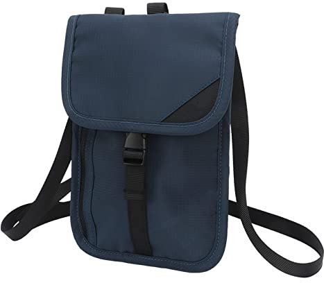 HERCHR Blockierender Reisepasshalter, Wasserdichtes Nylon, Große Kapazität, RFID-Reisetasche, Reisetasche, Reisepasshülle Für Bargeld, Kreditkarten, Dokumente, Telefone(Blau)