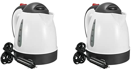 Pyugxab 2X Vehicle Truck 1000Ml Kettle Hot Water Boiled Heater for Tea Coffee Stainless Steel Large Capacity 24V