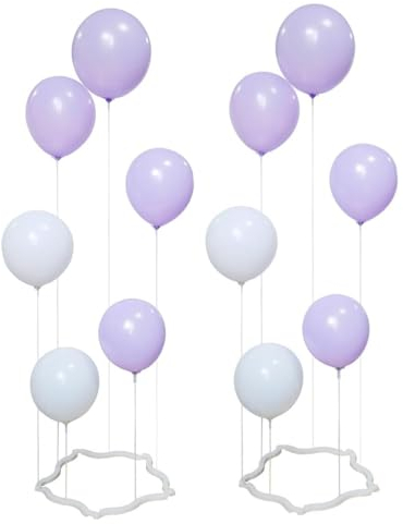Kaucytue Set di 2 supporti per palloncini, per matrimoni, decorazioni da tavolo, laurea, Natale, decorazione di compleanno
