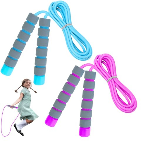 Skipping Rope for Kids 2 Piece Adjustable Child Skipping Rope Kids Skipping Ropes for Boys And Girls To Exercise (2.6m)