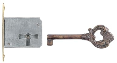 Holzando Möbelschloss Einsteckschloss mit Schlüssel 0012Q-3020 Rechts - Dornmaß 30mm- Halmlänge 42mm