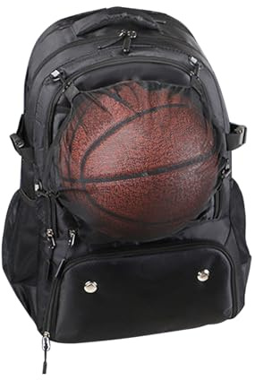 Basketball Rucksack, Fußball Rucksack mit Separatem Ballfach und Schuhfach,Fußball Tasche Verstellbar Sportrucksack,Sportbeutel mit Abnehmbarer Netztasche für Jugendliche, Kann Fußball, Volleyball