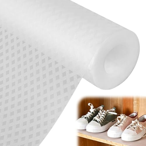 Vattentäta hyllfoder för köksskåp kylskåpsfoder köksskåp hållbar plast lådmattor EVA-material icke-självhäftande kylskåpsfoder (klar, 60 x 150 cm)