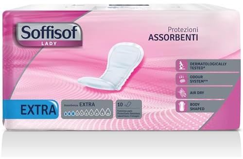Soffisof Lady Air Dry Einlagen für Frauen Extra - 20x Inkontinenzeinlagen - Doppelpackung mit 10 Einlagen, 3 Tropfen - leichte Inkontinenz