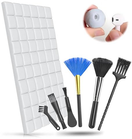 Allisway Plastilina per Pulizia del Telefono Cellulare, Kit Pulizia Telefono, Pulisci Cuffie e 6 Spazzole per la Pulizia Multifunzionali, Adatto per Smartphone, Prese di Ricarica, Fotocamere