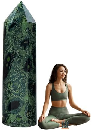 Dtaigou Malachite Stone | Column Malachite Energy Crystal Stones,Energy Balancing Gem, Meditation Home Decorations Desk Decor Ornaments for Bedroom, Study
