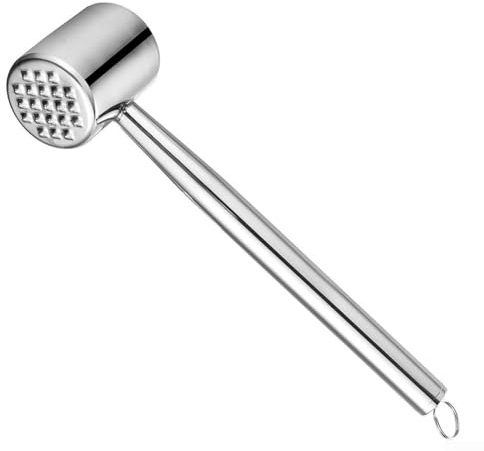 Mazo ablandador de carne de acero inoxidable, ablandador de martillo de carne, mazo de cocina para pollo, caracola, chuletas de ternera y carne de res, aplanador de carne (más de 316 cajas de color)