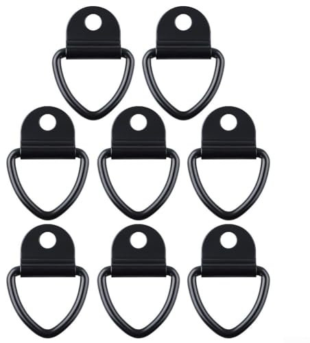 Anclajes de fijación para cargas pesadas, diseño de hierro, perfecto para remolques y camiones con capacidad de 450 kg (8 piezas)