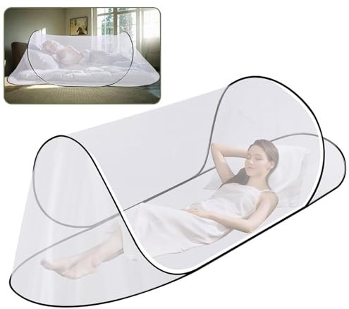 MIAOLLUN Zanzariera per Letto, Grande Tenda Antizanzare Pop-Up Rete per Insetti Pieghevole Portatile Installazione Rapida per Camera da Letto per Adulti, Outdroo Camping 78 * 31 * 22 Pollici