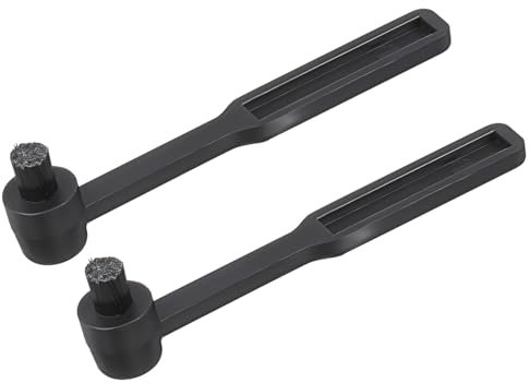 KONTONTY 2pezzi Spazzole Per Pulizia Ago Del Giradischi Per Dischi in Vinile Setole in Nylon Fine Per Rimozione Accurata Design Compatto Per Trasporto Facile Protezione