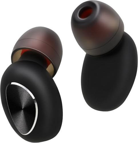 Ear Plugs for Sleeping Noise Cancelling, Silicone Earplugs for Snoring, Work, Study and Concerts Noise Redeuction, Reusable Earplugs with 8 Ear Tips in XS/X/M/L (Black)