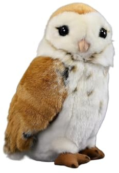 SMJWH Süßes kleines Eulen-Plüschtier, 20 cm, realistisches Eulen-Stofftier, weiche, kuschelige Vogelpuppe, beweglicher Kopf, Geschenk for, Jungen und Mädchen