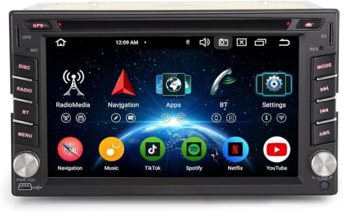 Erisin 4GB+64GB Android 16 Autoradio Bluetooth für Nissan & 2 DIN Universal | 8-Kern 6,2 Zoll Touchscreen 2DIN Radio mit CD DVD Unterstützt GPS Navi Kabellos CarPlay Android Auto DAB+ DSP WiFi WiFi 4G